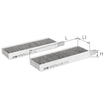 Фільтр салону к-т 2 шт ALPHA FILTER AF5273a-2