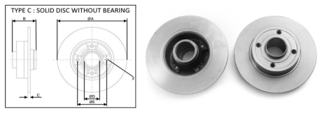 Диск гальмівний APLUS 61481AP