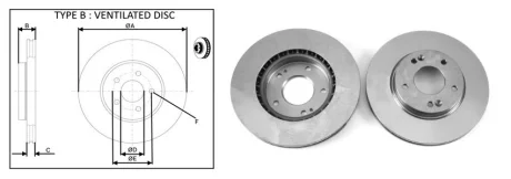 Диск гальмівний передній (кратно 2) Elantra (15-), Kona (17-), Ceed (12-) D280mm APPLUS APLUS 61586AP