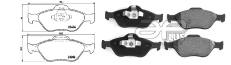 Колодки тормозные перед FORD FIESTA V Van (10/03-12/10) APPLUS APLUS 71148BAAP