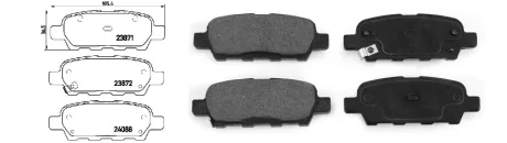 Колодки тормозные APLUS 71158AAP