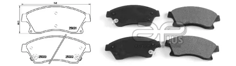 Колодки тормозные APLUS 71186BAAP