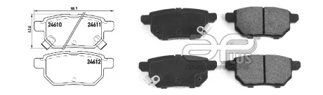 Колодки тормозные задн TOYOTA AURIS (_E15_) (10/06-09/12) APPLUS APLUS 71257BAAP