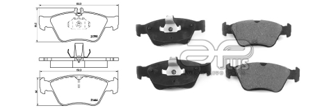 Колодки тормозные перед MERCEDES-BENZ E-CLASS (W210) (06/95-08/03) APPLUS APLUS 71311BAAP