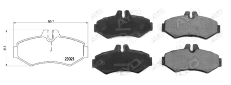 Колодки тормозные APLUS 71422AAP