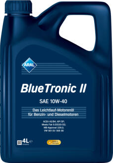 Олива моторна BlueTronic II 10W-40 4л ARAL 10W40 BL TRII 4L