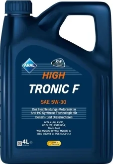 Олива моторна HighTronic F 5W-30 4л ARAL 5W30 HI TR F 4L