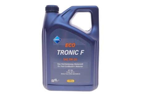 Масло 5W20 Eco Tronic F (4L) (Ford WSS-M2C948-B) ARAL AR-15F456