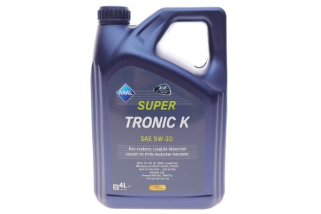 Олива моторна Super Tronic K SAE 5W30 (4 Liter) ARAL AR-15F476