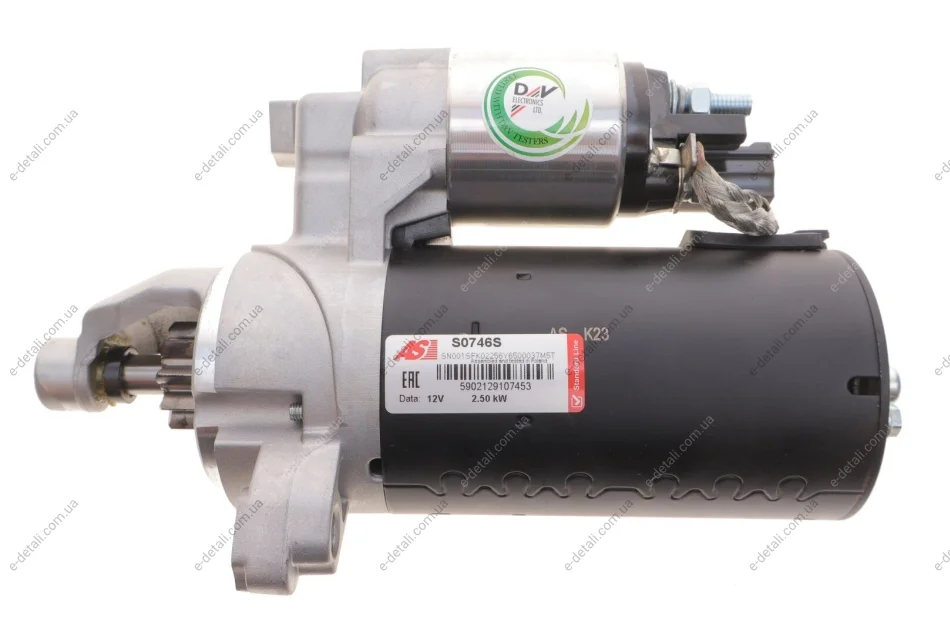 Стартер Audi A5/A6/Q5 3.0TDI quattro 11-18 (12V/2.5kw) (z=10) AS S0746S (фото 1)