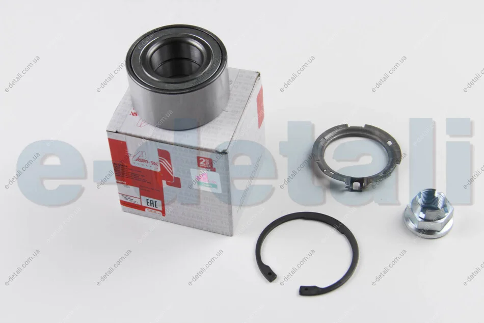 Подшипник ступицы перед Renault Logan (04-), Clio, Megane, Kangoo (97-), Sandero (08-) c ABS (2 стопора) Asam ASAM 30454 (фото 1)