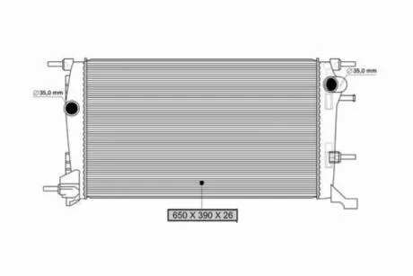 Радиатор охлаждения Renault Megane III, Fluence 1.9, 2.0 DCI Asam ASAM 34915