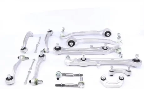 Комплект рычагов подвески (передней) Audi A6 04-11 (с болтами/полный) ASMETAL 13AU0204