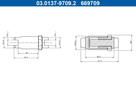 РМК,гальмівних колодок ATE 03.0137-9709.2