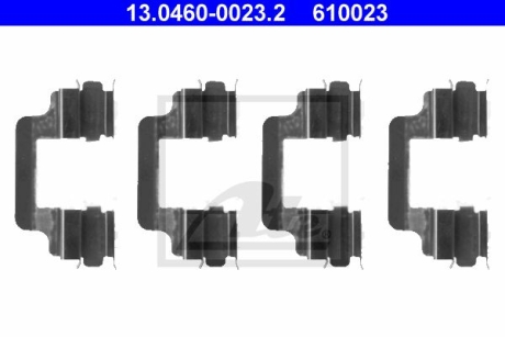 Пружинки для тормозных колодок (к-кт 4шт)) ATE 13046000232 (фото 1)