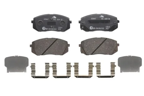 Колодки гальмівні (передні) Hyundai Tucson 15-/і40/іх35/Kia Sportage/Optima 10-/Soul 14- (Mando) ATE 13.0460-5647.2