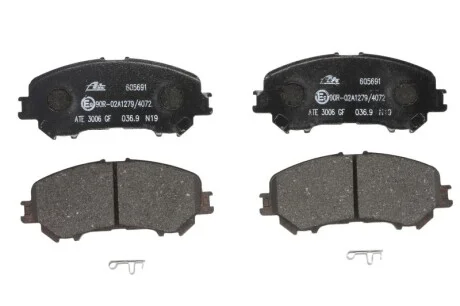 Колодки тормозные (передние) Nissan Qashqai II/X-Trail/ Renault Kadjar 13- ATE 13046056912