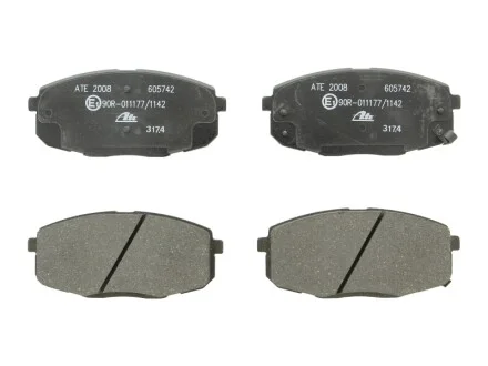 Колодки тормозные (передние) Hyundai i30 07-12/Kia Cee'd 06-/Carens 02-/Cerato 09-/Soul 14- ATE 13.0460-5742.2