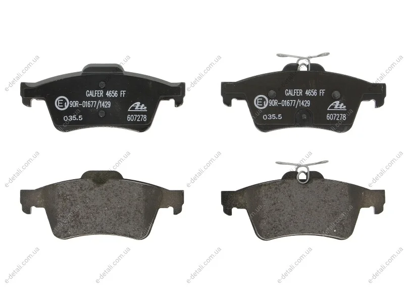 Колодки гальмівні (задні) Citroen C5/Ford C-Max 07-/Focus/Connect 04-13/Renault Laguna 07-15 ATE 13046072782 (фото 1)