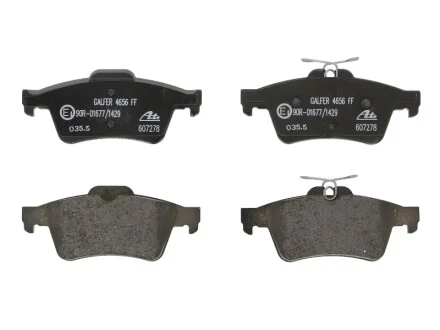 Колодки тормозные (задние) Citroen C5/Ford C-Max 07-/Focus/Connect 04-13/Renault Laguna 07-15 ATE 13046072782