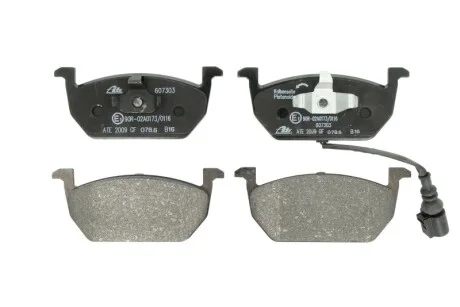 Колодки тормозные (передние) Audi A3/Seat Leon/Skoda Octavia IV/V/VW Golf VII 12- (VW) (+датчик) ATE 13.0460-7303.2