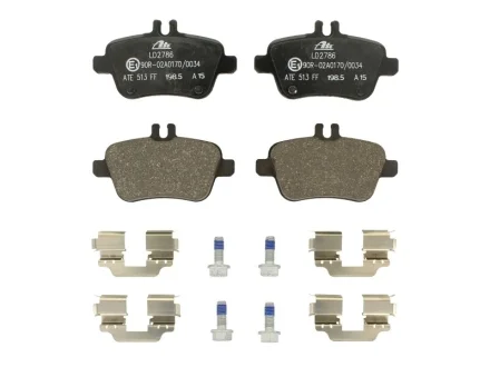 Колодки тормозные (задние) MB A-class (W176)/B-class (W246) 11- (TRW) (с аксессуарами) ATE 13047027862