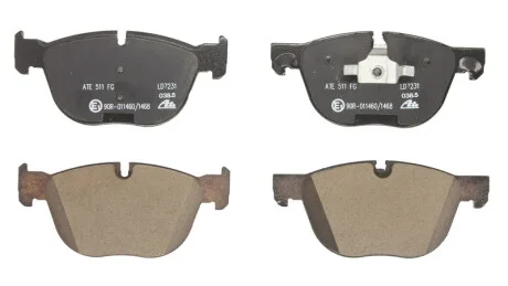 Колодки гальмівні (передні) BMW X5 (E70/F15/F85) 06-18/X6 (E71/E72/F16/F86) 08-19 (Ate) Ceramic ATE 13.0470-7231.2