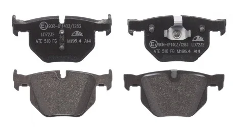 Колодки гальмівні (задні) BMW X5 (E70) 06-13/(F15/F85) 13-18/X6 (E71/E72) 08-14/(F16/F86) 14-19 (Ate) Ceramic ATE 13.0470-7232.2