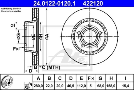 Тормозной диск ATE 24012201201 (фото 1)
