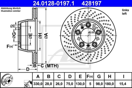 Тормозной диск ATE 24012801971 (фото 1)