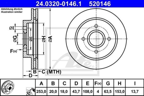 Гальмівні диски ATE 24032001461