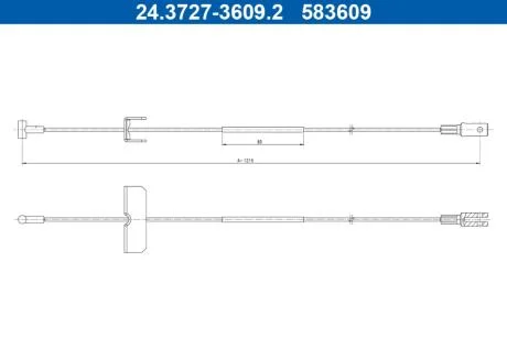 Трос зупиночних гальм ATE 24.3727-3609.2