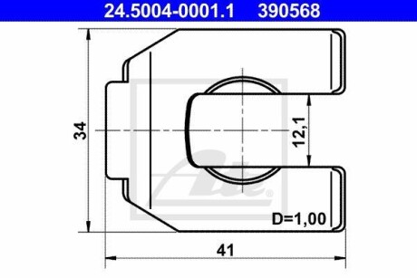 Кронштейн тормозного шланга ATE 24500400011