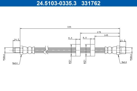 Гальмівний шланг ATE 24.5103-0335.3