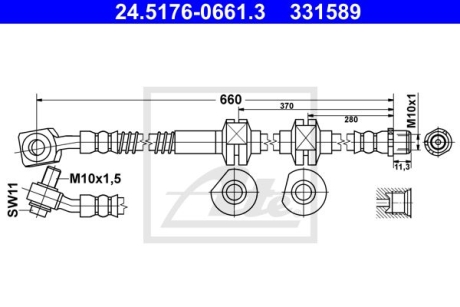 Гальмівний шланг ATE 24517606613