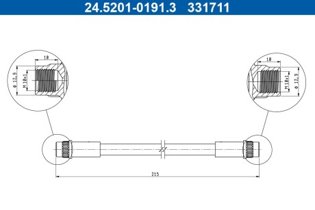 Гальмівний шланг ATE 24520101913