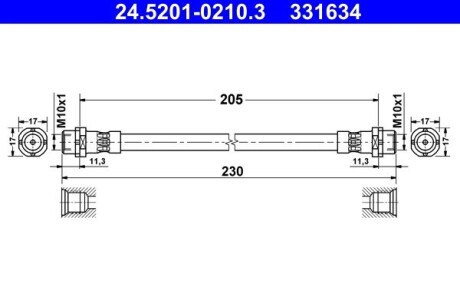 Тормозной шланг ATE 24520102103