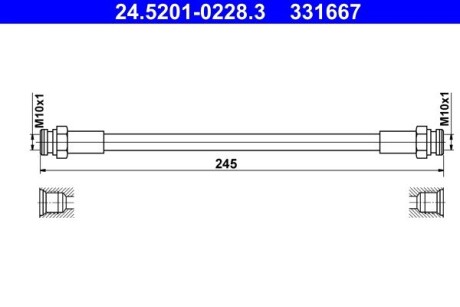 Тормозной шланг ATE 24520102283