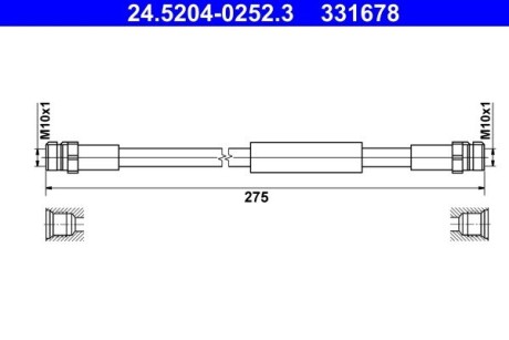 Гальмівний шланг ATE 24520402523