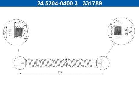 Гальмівний шланг ATE 24.5204-0400.3