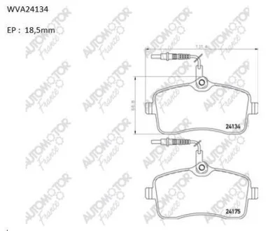 Колодки тормозные передние Peugeot 407 (04-) Automotor France AUTOMOTOR France ABP2605
