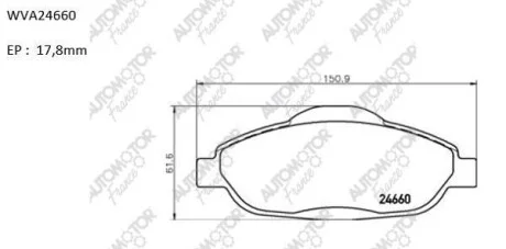 Колодки тормозные барабанные Peugeot 308 1.4; 1.6 (07-) Automotor France AUTOMOTOR France ABP4357