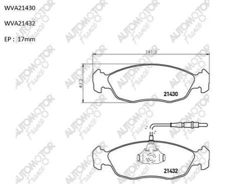 Колодки тормозные передние Citroen Saxo (96-03);Xsara (97-05)/Peugeot 106 (91-), 306 (94-01) Automotor France AUTOMOTOR France ABP9106 (фото 1)
