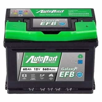 Аккумулятор 62 Ah/12V Autopart Galaxy EFB_Start-Stop AutoPart Польша ARL062-EFB