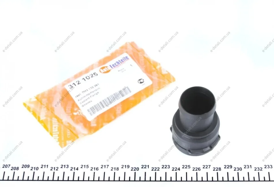 Фланец системы охлаждения VW T5 2.5 TDI/ Caddy III 1.6/2.0 TDI/i AUTOTECHTEILE 312 1025 (фото 1)