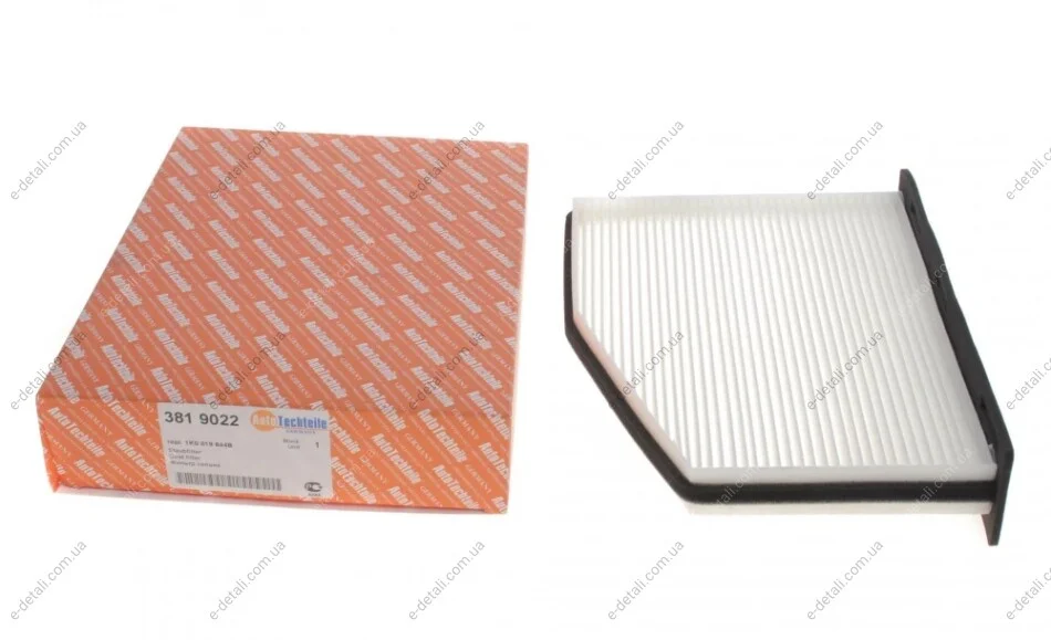 Фильтр салона Audi A3/Q3/Skoda Octavia/SuperB/VW Caddy/Golf/Passat/Touran 1.0-3.6 03- AUTOTECHTEILE 381 9022 (фото 1)