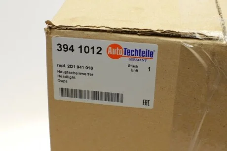 Фара (R) VW LT 96-06 (H1/H1) (9410.12) AUTOTECHTEILE 394 1012