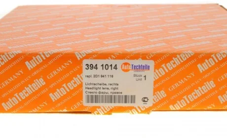 Стекло фары VW LT 96- (R) (9410.14) AUTOTECHTEILE 394 1014