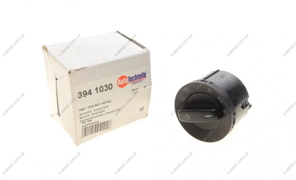 Переключатель света фар VW Caddy III/Golf V/Jetta III/Passat/Touran 03-15 AUTOTECHTEILE 394 1030 (фото 1)