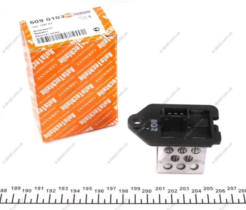 Реостат пічки Citroen Berlingo/Peugeot Partner 96-07 (0,8 Om) AUTOTECHTEILE 509 0103 (фото 1)